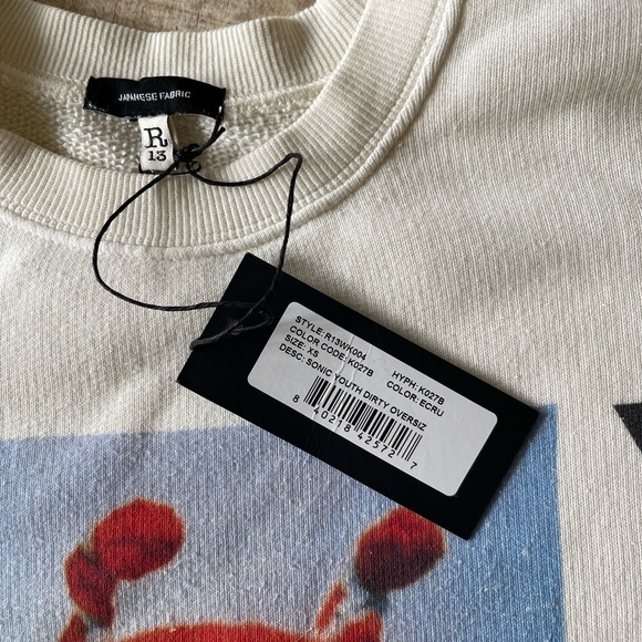 R13 Sonic Youth Oversized Sweatshirt - Picture 6 of 11